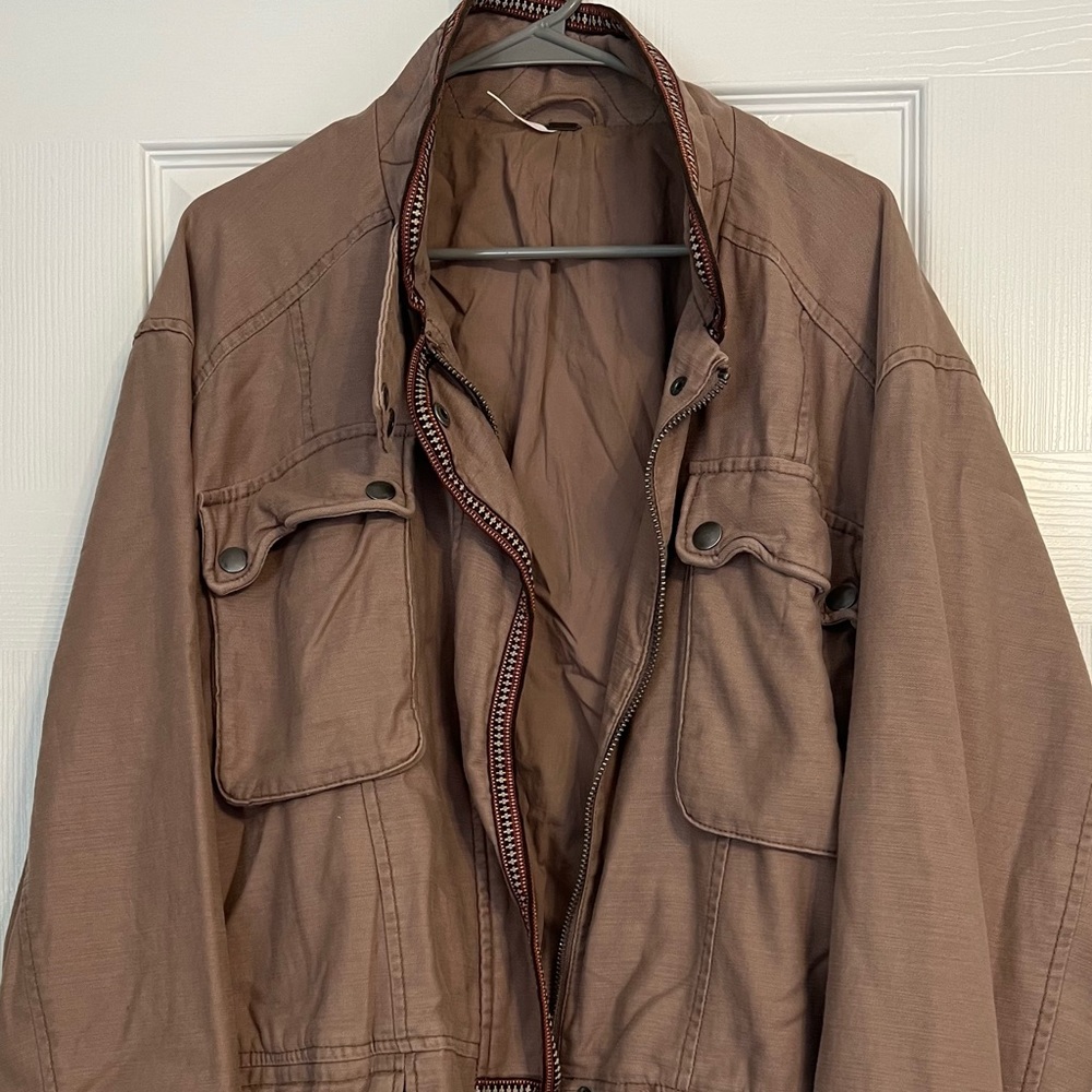 Free People Mauve Bomber Jacket